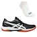 Kit Tênis ASICS GEL-Rocket 12 E Meia - Feminino PRETO/BRANCO