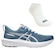 Kit Tênis ASICS Gt-1000 14 E Meia - Feminino AZUL/BRANCO