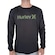 Camiseta Hurley Manga Longa O&O Solid WT25 Masculina PRETO