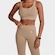 Top Esportivo Lupo LSport Seamless Max II Feminino MARROM