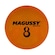 Bola Iniciação de Borracha Magussy Tamanho 8 LARANJA