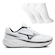 Tênis Mizuno Space 5 Masculino + 3 Pares de Meias BRANCO/PRETO