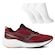 Tênis Mizuno Space 5 Masculino + 3 Pares de Meias VERMELHO/PRETO/CINZA