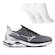 Tênis Mizuno Wave Mirai 7 Masculino + 3 Pares de Meias CINZA ESC/CINZA CLA