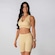 Conjunto Fitness Short E Regata Feminina Alma Genus Feminino BEGE