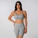 Conjunto Fitness Short Top Alça Regulavel Alma Genius Feminino CINZA