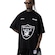 Camiseta Huge Oversized Masculina Approve x NFL II Raiders PRETO