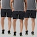 Kit 3 Bermudas Masculina Dry Fit Elastano Performance Wear PRETO
