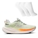 Tênis Fila Racer Speedzone Feminino + 3 Pares de Meias VERDE/LARANJA ESC