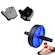 Kit Roda Dupla de Exercício Abdominal e Par de Luvas Gel Treino DK PRETO