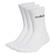 Meia adidas Unissex C Lin Crew - 3 Pares BRANCO/PRETO