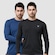 Kit 2 Camisa Térmica Masculina Manga Longa com Proteção UPF50 Performance Wear PRETO/AZUL
