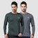 Kit 2 Camisa Térmica Masculina Manga Longa com Proteção UPF50 Performance Wear CINZA/VERDE