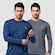 Kit 2 Camisa Térmica Masculina Manga Longa com Proteção UPF50 Performance Wear AZUL/CINZA
