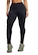 Calça Legging MVB Modas Cintura Alta Recortes Texturizada Jacquard Feminina PRETO