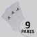 Meia Cano Alto adidas Cano Alto - 9 pares BRANCO