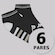 Meia Cano Baixo Kappa 6 Pares Comfort Unissex PRETO