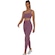Calça Legging Alto Giro  Recortes Tule Refl Feminina ROXO