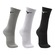 Meia Cano Médio Mizuno Prime Atoalhada Kit 3 Pares Unissex PRETO/CINZA/BRANCO