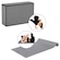 Kit Yoga Vollo Tapete Antiderrapante Treino + Bloco Tijolo Pilates CINZA