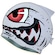 Touca de Natação Gold Sports Kids Bad Shark de Silicone BRANCO