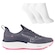 Tênis Mizuno Cool Ride 3 + 3 Pares de Meias Cano Curto Feminino CINZA/ROSA