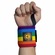 Munhequeira Elástica Wrist Wrap Be Stronger LARANJA/AZUL CLARO