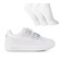 Tênis Fila Arcade Vlc Infantil + 3 Pares de Meia Cano Curto Cano Curto BRANCO/AMARELO CLARO