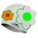 Touca de Natação Gold Sports Infantil Flower BRANCO