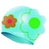 Touca de Natação Gold Sports Infantil Flower AZUL CLARO