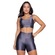 Conjunto Top e Short New Zig 3D Vekyo Bojo Compressão Moda Fitness CINZA