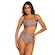 Biquíni Top Faixa Estampado Vekyo Hot Pants Roupa Para Piscina Moda Praia Feminina PRETO