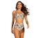 Biquíni Top Faixa Estampado Vekyo Hot Pants Roupa Para Piscina Moda Praia Feminina VERDE