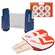 Kit Ping Pong Vollo Force 2 Raquetes + 6 Bolas + Rede Retrátil LARANJA/BRANCO