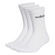 Kit Meia adidas Cano Alto Linear Crew Unissex - 3 Pares BRANCO