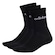 Kit Meia adidas Cano Alto Linear Crew Unissex - 3 Pares PRETO