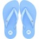 Chinelo de Dedo Kenner Ibiza Pro Candy Infantil AZUL CLARO