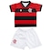 Kit Uniforme de Futebol Infantil Torcida Baby Flamengo Sublimado BRANCO/VERMELHO