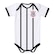 Body Torcida Baby Corinthians Listrado Proteção UV Infantil BRANCO/PRETO
