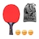 Kit Tênis de Mesa Gold Sports Titan 1 Raq 6 Estrelas e 3 Bolas + Bolsa para Transportar VERMELHO