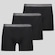 Kit 3 Cuecas Lupo Boxer Algodão com Elastano Basic Masculina PRETO
