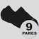 Kit Meia Lupo Sport Sapatilha 9 Pares Unissex PRETO