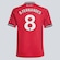 Camisa Manchester United Home 2026 Adidas 8 B. Fernandes Infantil VERMELHO