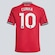 Camisa Manchester United I 2026 adidas 10 Cunha Infantil VERMELHO