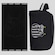 Kit Necessaire Nylon e Toalha de Banho Bouton Santos PRETO