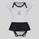 Body Vestido Corinthians Infantil BRANCO