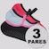 Kit 3 Pares de Meia Puma Pilates Feminina SORTIDA