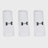 Kit 3 Pares de Meia Under Armour Core Cotton Cano Invisível Unissex BRANCO