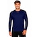 Camiseta UV Térmica Slim Fitness Esportes Básica Masculina AZUL ESCURO