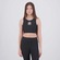 Top Corinthians Fitness Logo Patch Feminino PRETO